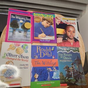 Junior Book Lot of 6 – The Witches, Henshaw, Whipping Boy, Jacket, Olson